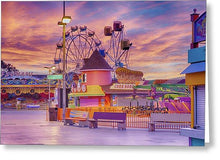 Load image into Gallery viewer, Sunrise On The Boardwalk - Greeting Card - Santa Cruz Art Prints