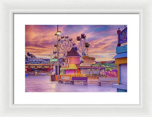 Sunrise On The Boardwalk - Framed Print - Santa Cruz Art Prints