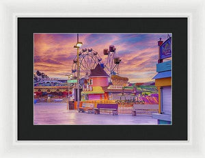Sunrise On The Boardwalk - Framed Print - Santa Cruz Art Prints