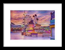 Load image into Gallery viewer, Sunrise On The Boardwalk - Framed Print - Santa Cruz Art Prints