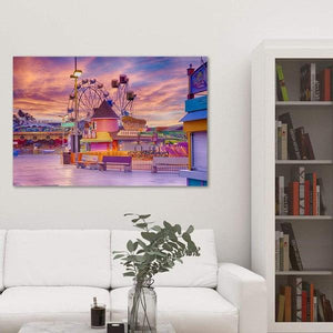 Sunrise on the Boardwalk - Living Room Metal Wall Art Print