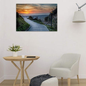 Sunset On The Beach - Canvas Print - Santa Cruz Art Prints