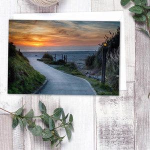 Sunset On The Beach - Greeting Card - Santa Cruz Art Prints