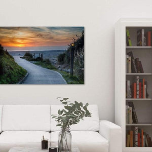 Sunset on the Beach - Library Metal Wall Art Print