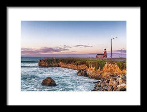 Surfing Museum At Sunrise - Framed Print - Santa Cruz Art Prints