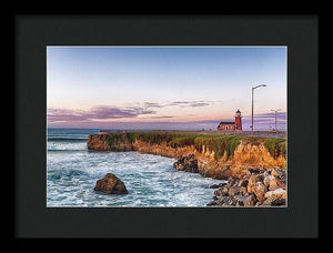 Surfing Museum At Sunrise - Framed Print - Santa Cruz Art Prints