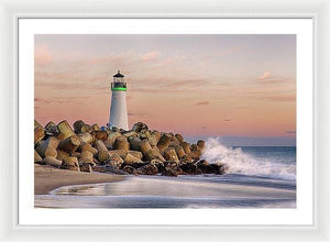 The Harbor Lighthouse - Framed Print - Santa Cruz Art Prints