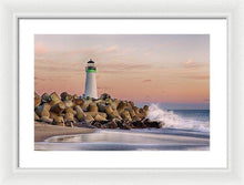 Load image into Gallery viewer, The Harbor Lighthouse - Framed Print - Santa Cruz Art Prints