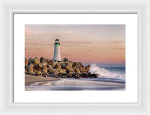 Load image into Gallery viewer, The Harbor Lighthouse - Framed Print - Santa Cruz Art Prints