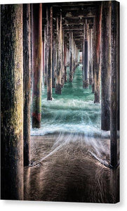 Under The Pier - Canvas Print - Santa Cruz Art Prints